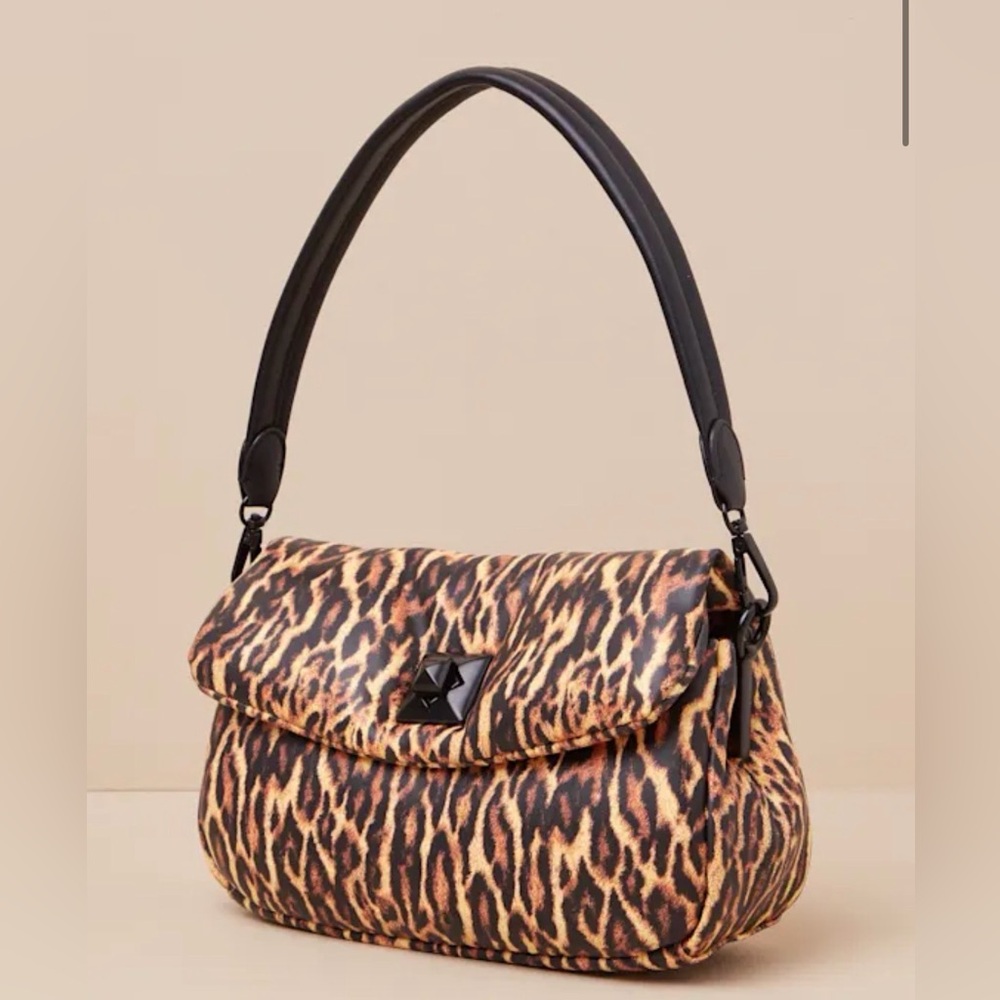 Betsey Johnson Soft Leopard Print Shoulder Bag, NWT - Picture 3 of 16